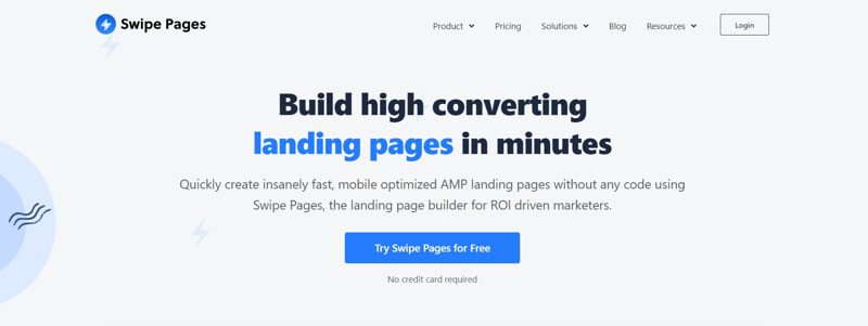 Homepage di Swipe Pages | Landing Page Efficace