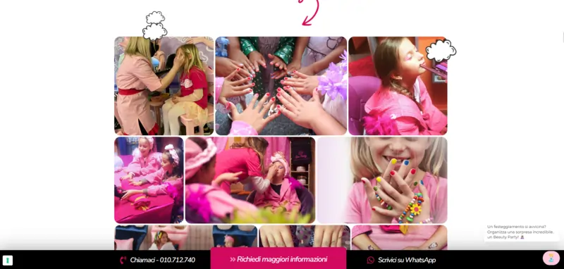 Galleria di immagini di Beauty Party | Landing Page Efficace