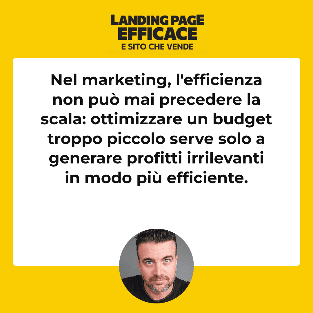 Citazione chiave dell'articolo: Strategia: come il budget genera 8 volte più profitto del ROI