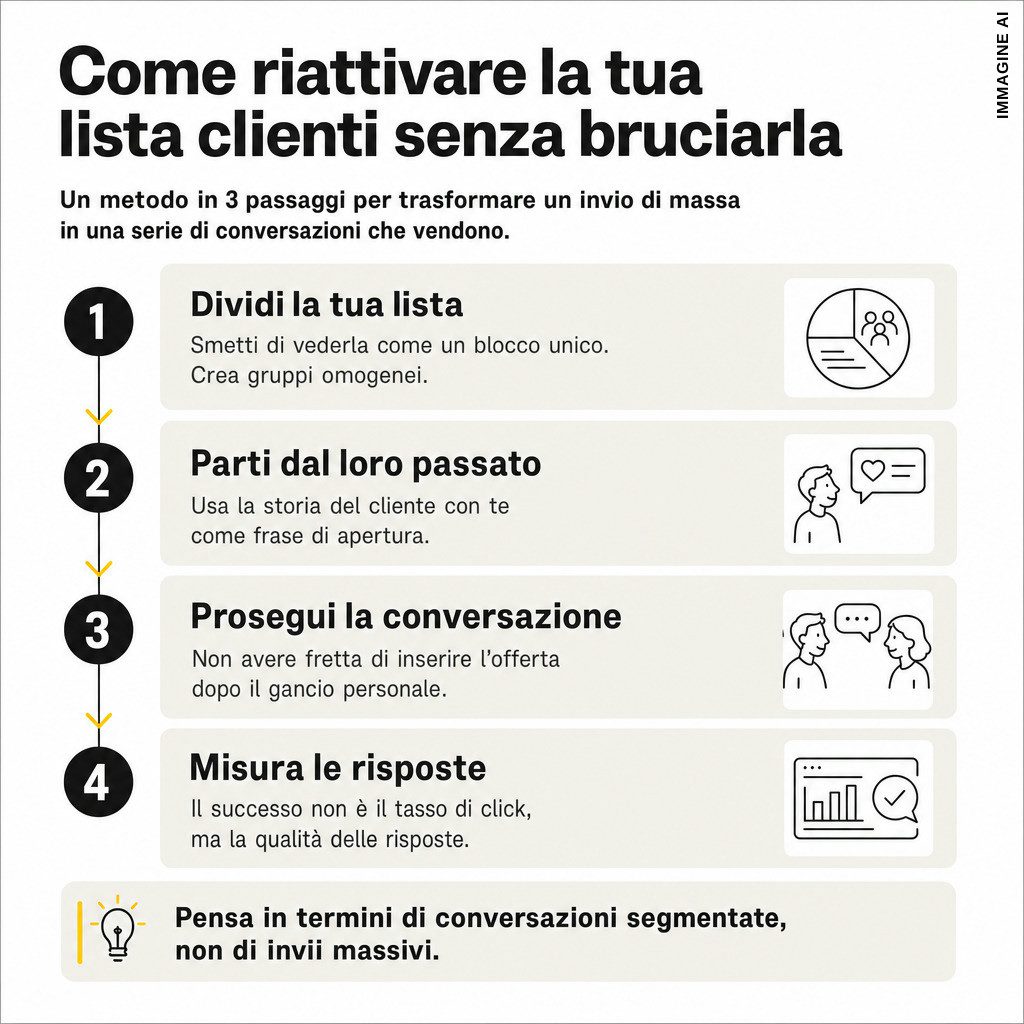 Infografica: Funnel: come riattivare clienti inattivi senza spam