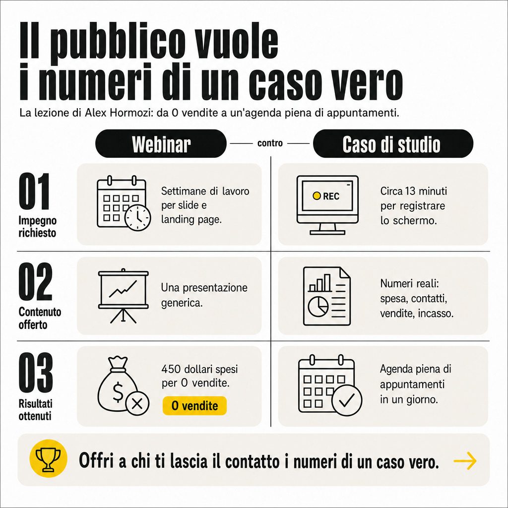 Infografica: Caso studio gratuito: numeri reali battono il webinar