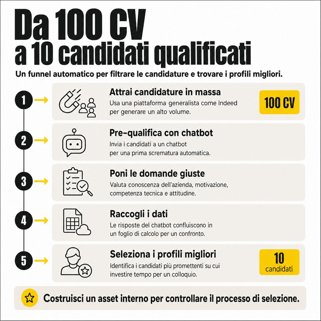 Infografica: Selezione del personale: chatbot come primo filtro